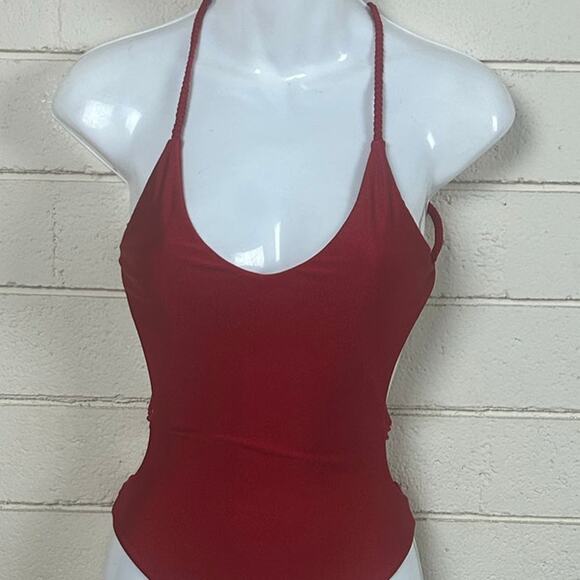 Beach Bum Bikinis One Piece Red Swimsuit size S - Picture 5 of 8